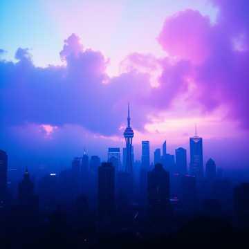 Neon Stripes & City Flames