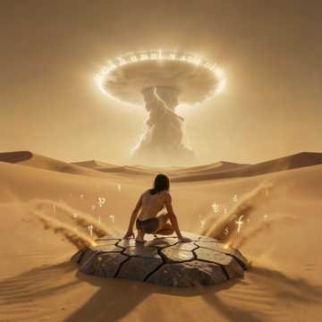 O Chamado do Deserto by AI Composer - Épico Orquestral Fusion music cover art