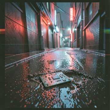 Neon Eclipse by Glitched - Futuristic Cyberpunk Edm music cover art