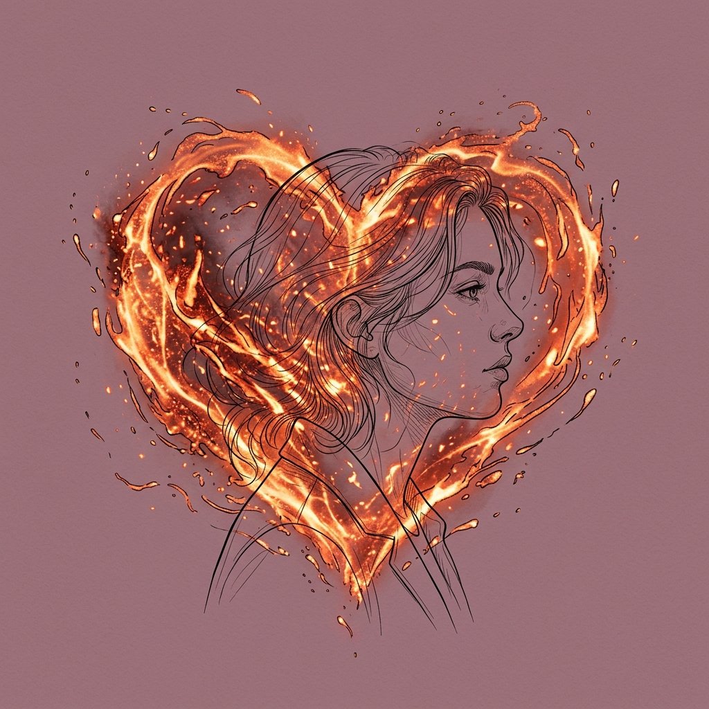 Herz in Flammen 1 by Amon - German Pop music cover art