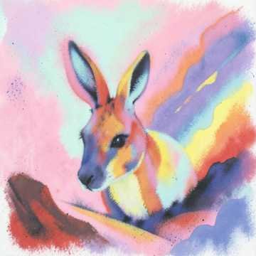 Rock Wallaby by Dustin - New Wave Surf-Rock music cover art