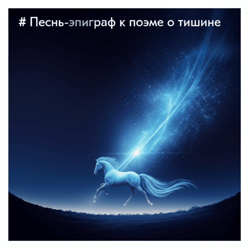 Песнь-эпиграф к поэме о тишине 1