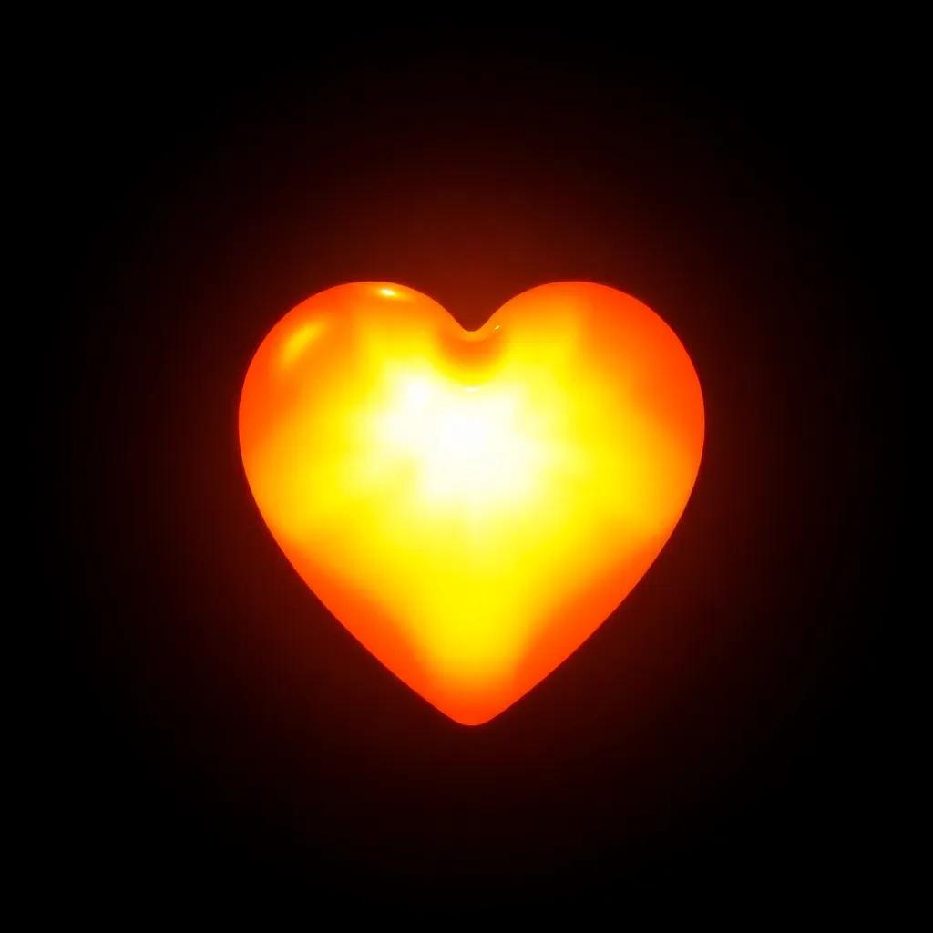 Amber Heart (Glow) 1