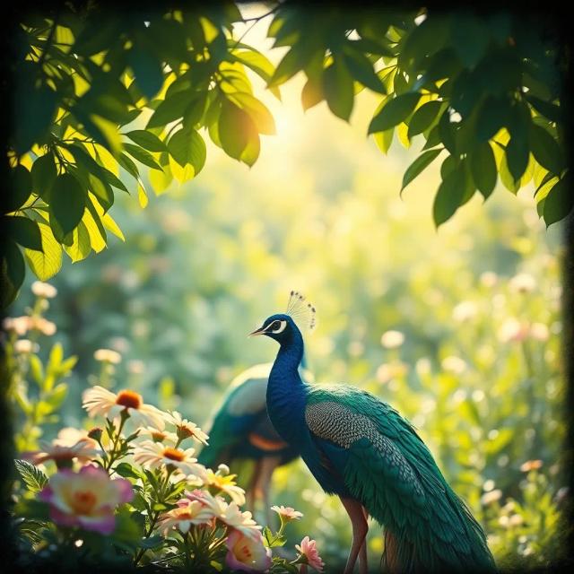 Guten Morgen, liebe Pfauen 1