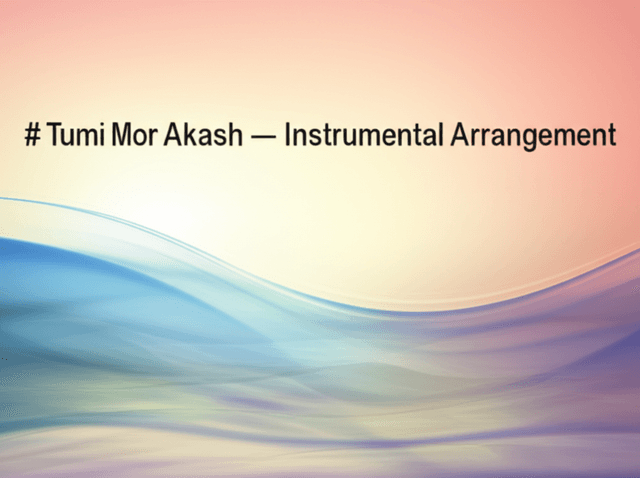 Tumi Mor Akash — Instrumental Arrangement 2