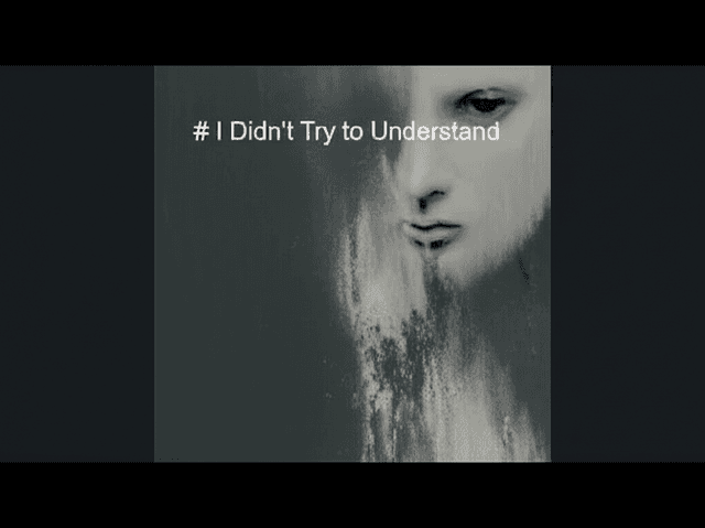 I Didn't Try to Understand 1