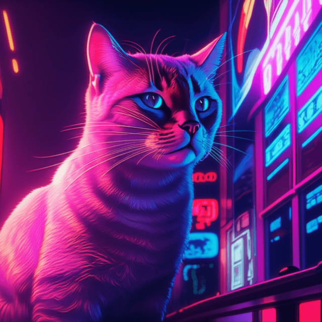 Neon Meow (Lo-Fi Taco Bell Cat) 2