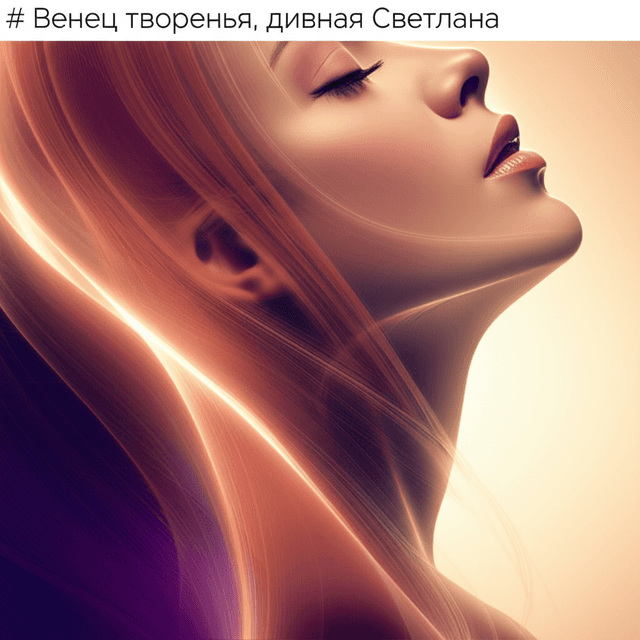 Венец творенья, дивная Светлана 1