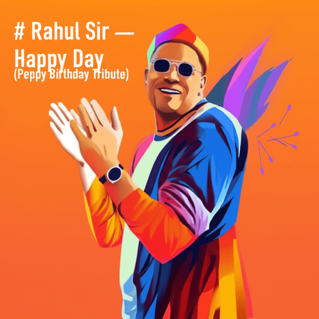 Rahul Sir — Happy Day (Peppy Birthday Tribute)