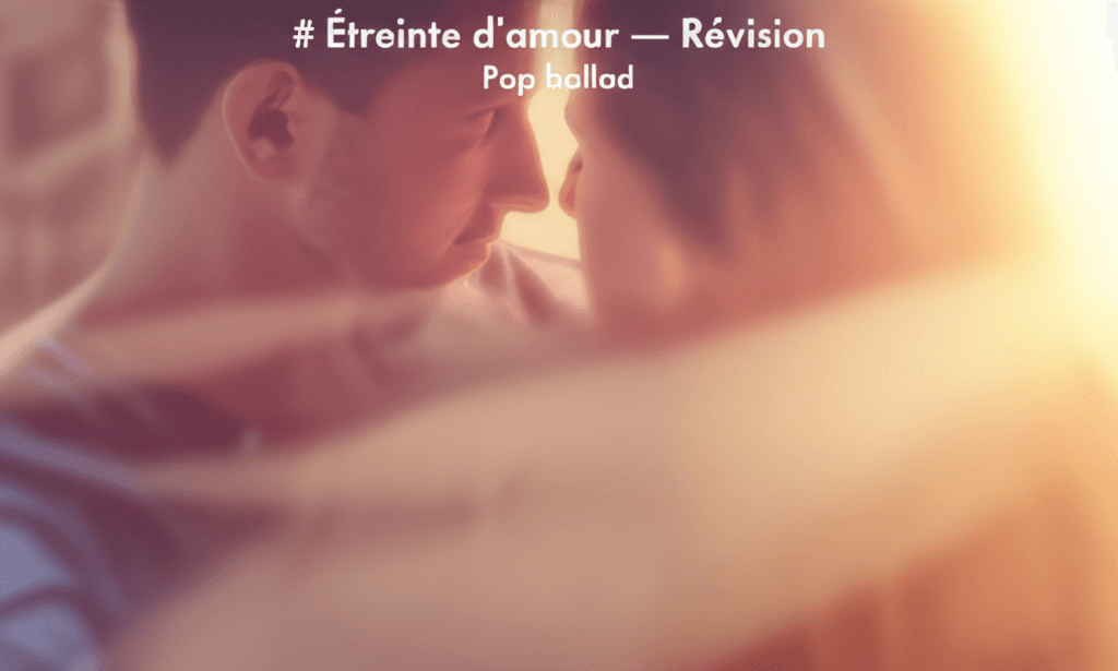 Étreinte d'amour — Révision 1