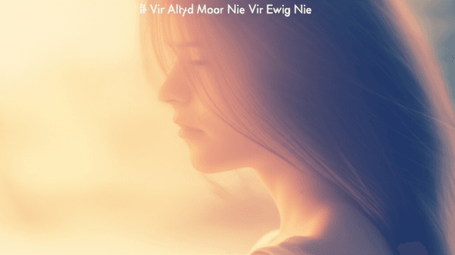 Vir Altyd Maar Nie Vir Ewig Nie 1
