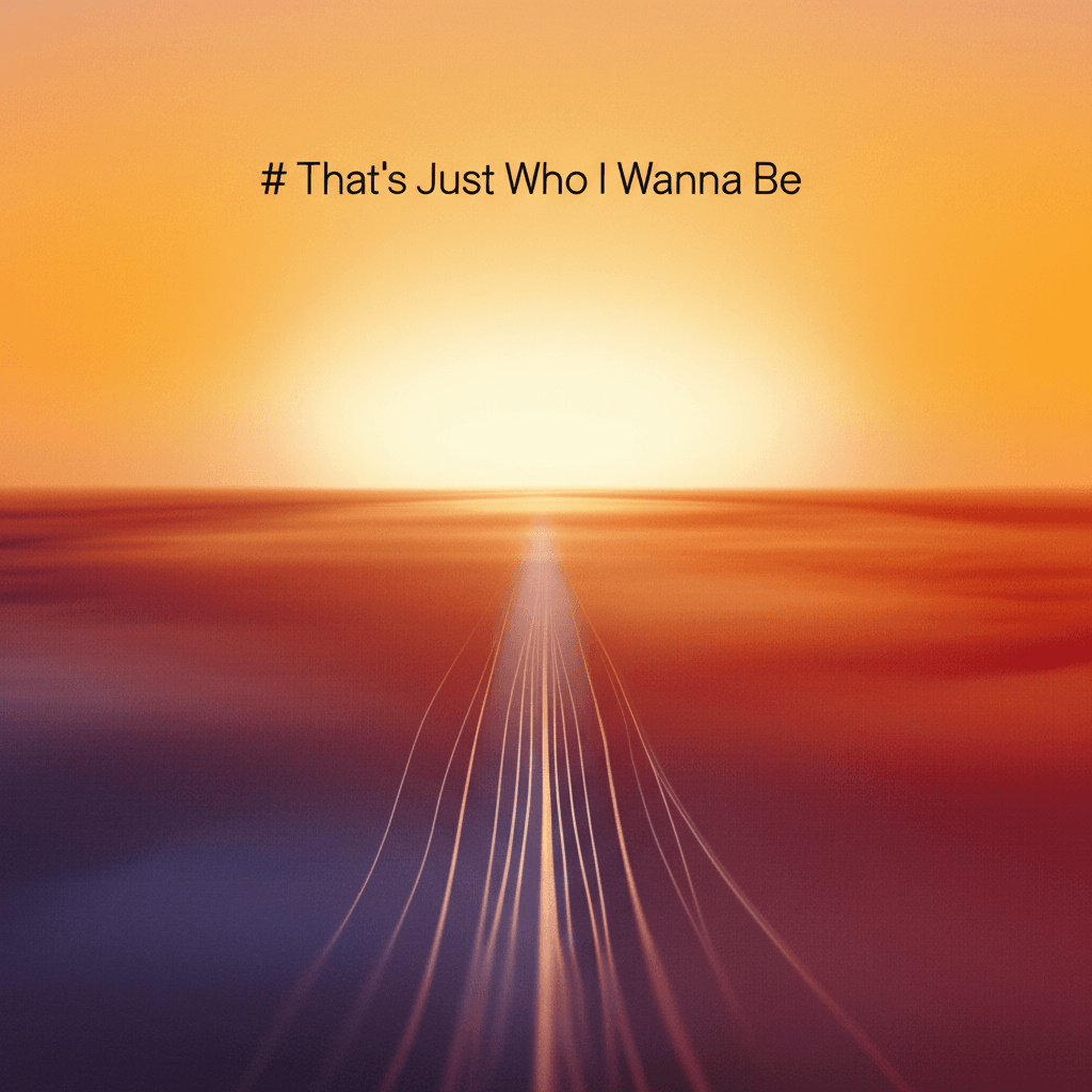 That's Just Who I Wanna Be 1