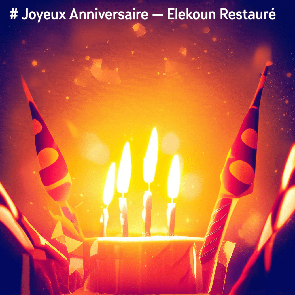 Joyeux Anniversaire — Elekoun Restauré 1