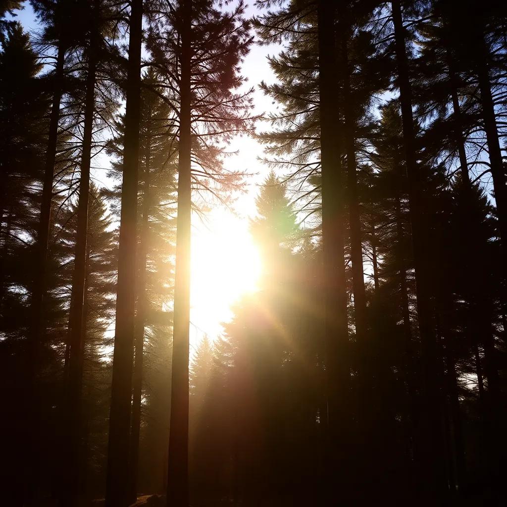 Sunlight Through the Pines 1