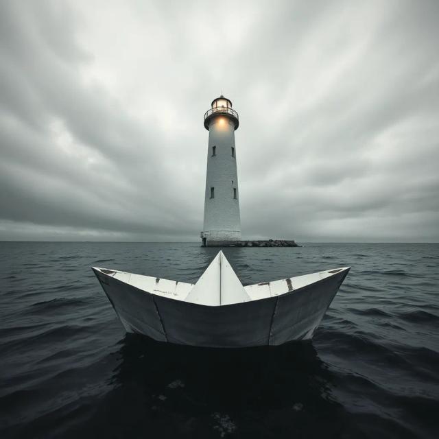 Paper Boat & Lighthouse 2