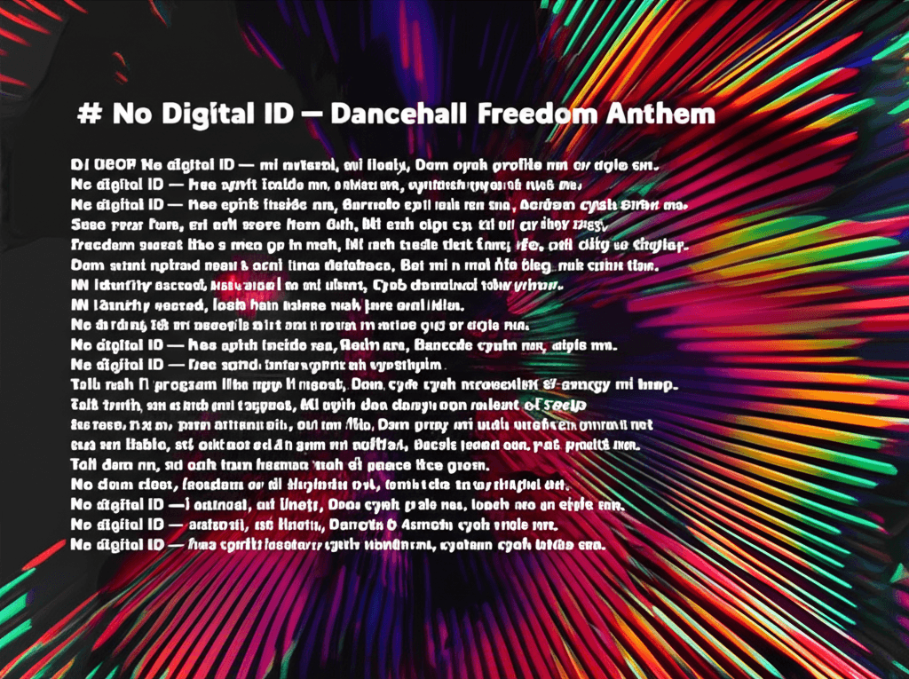 No Digital ID — Dancehall Freedom Anthem