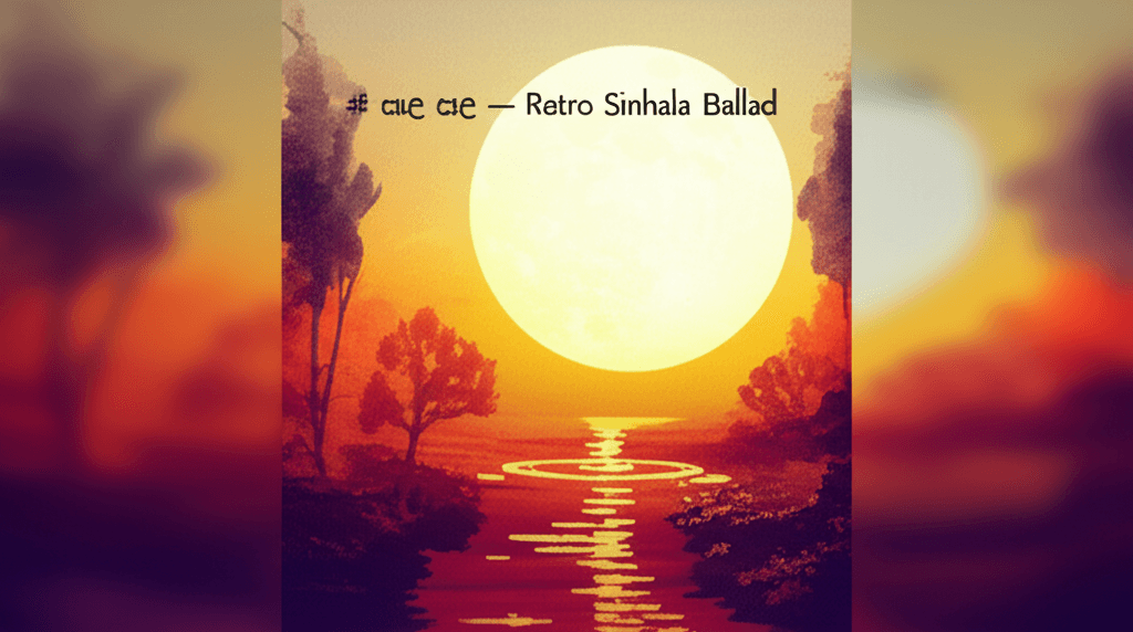 සඳ සඳ — Retro Sinhala Ballad