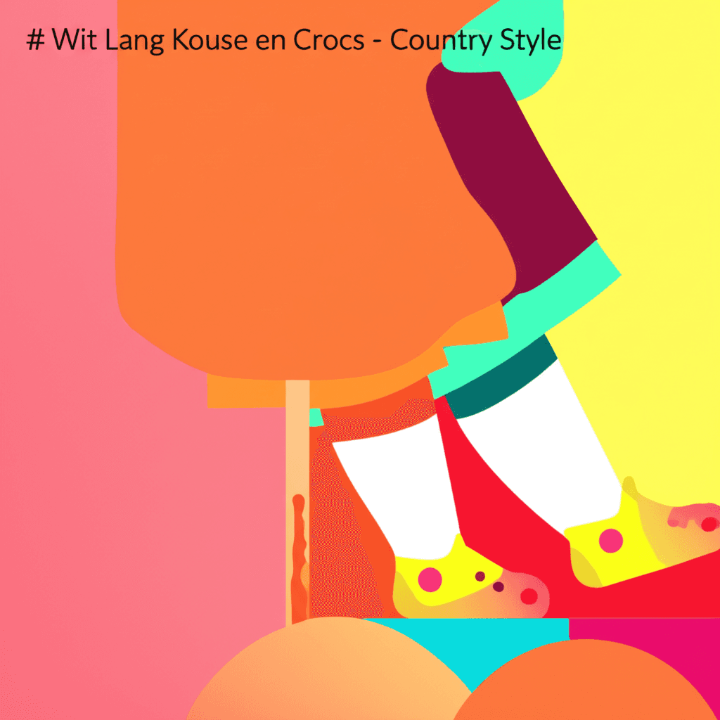 Wit Lang Kouse en Crocs - Country Style 1