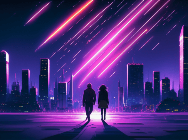 Neon Comet Skyline 2