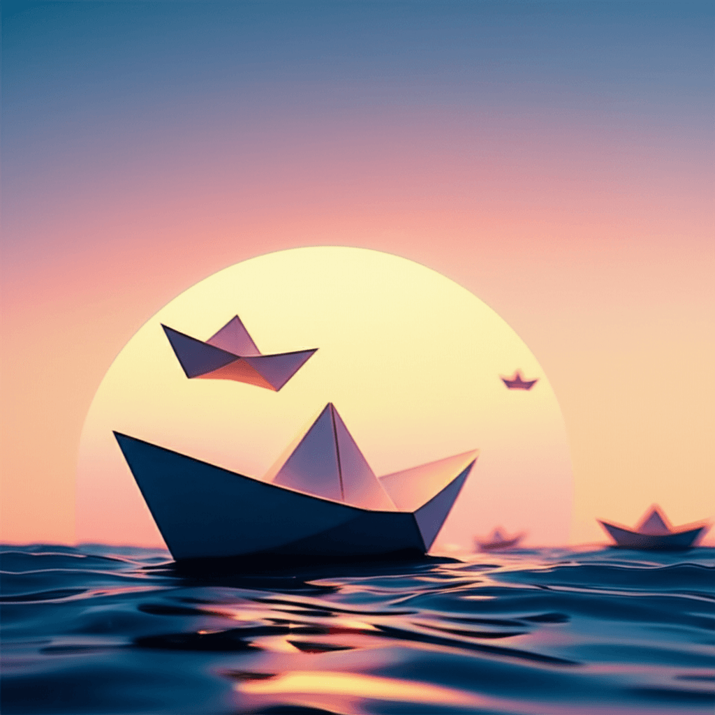 Lighthouse of Paper Boats