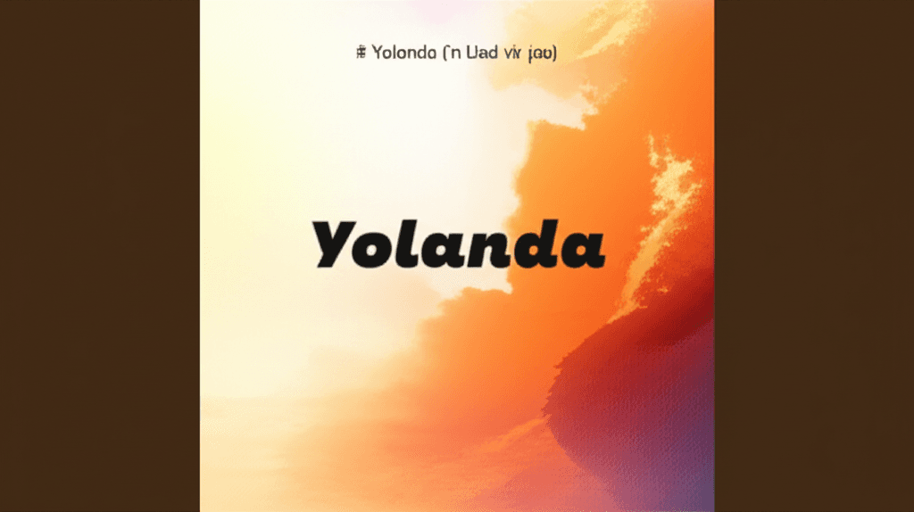 Yolanda (’n Lied vir jou) 1