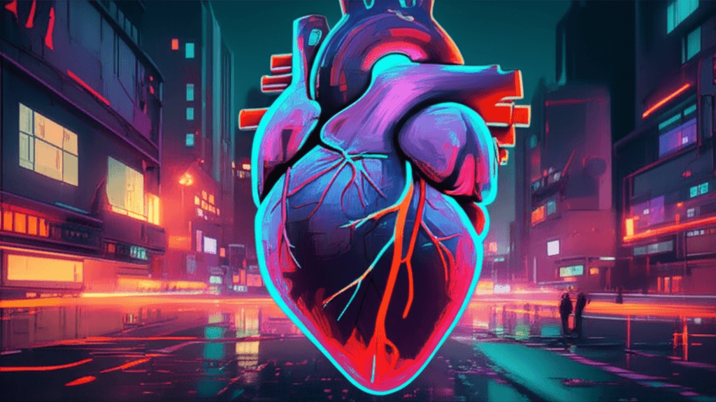 Neon Circuit Heart 2