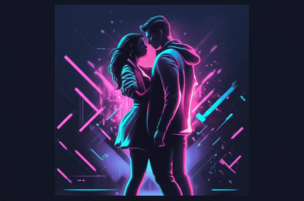 Neon Dancing Hearts 2