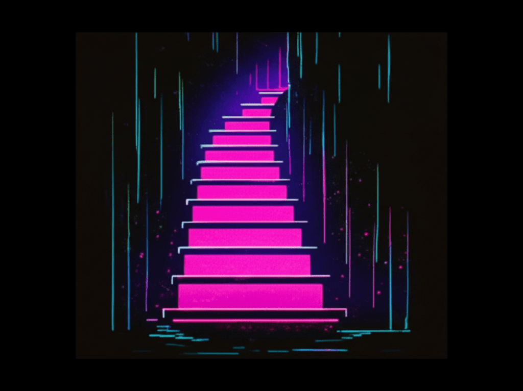 Neon Stairs to Sunrise 1