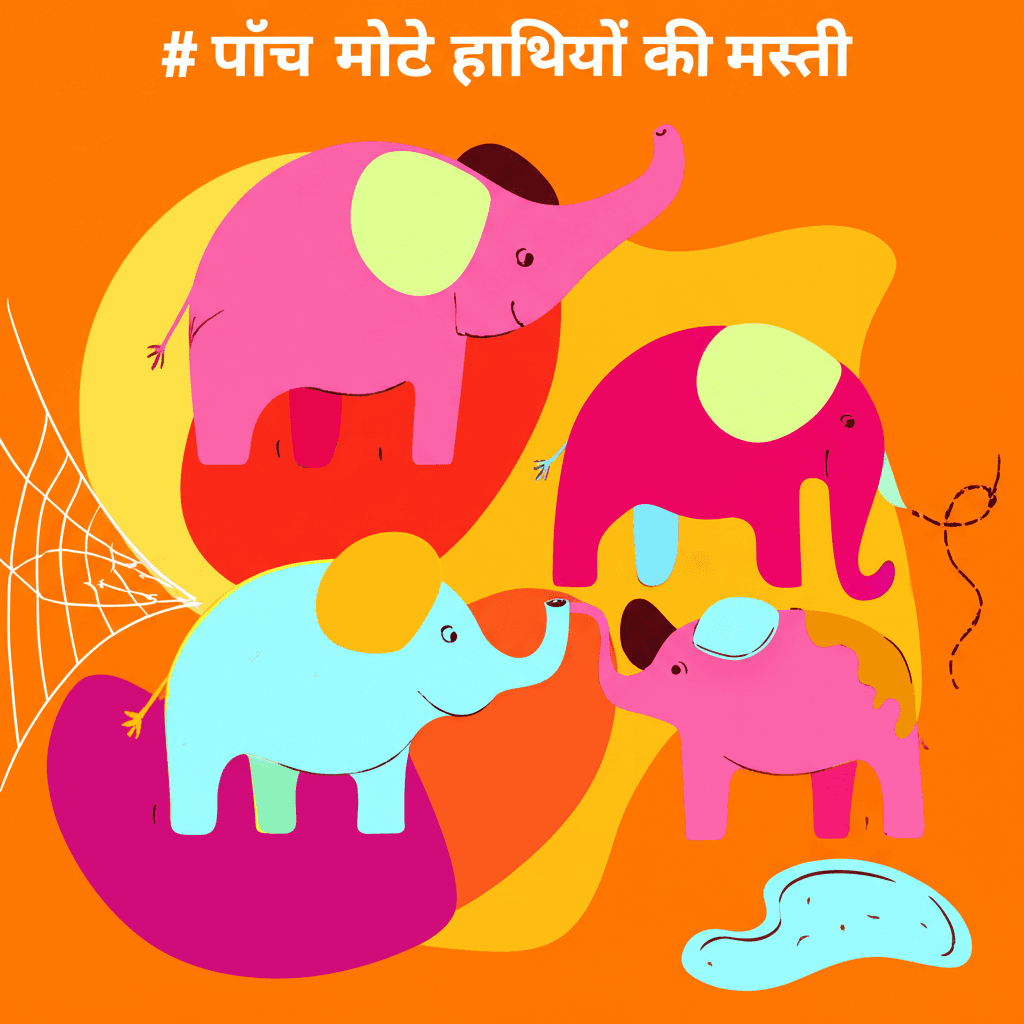 पांच मज़ेदार हाथियों की मस्ती