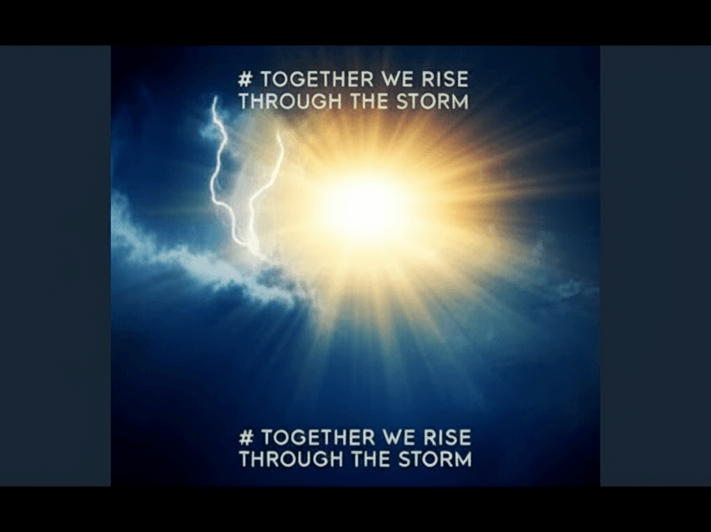 Together We Rise Through the Storm 1