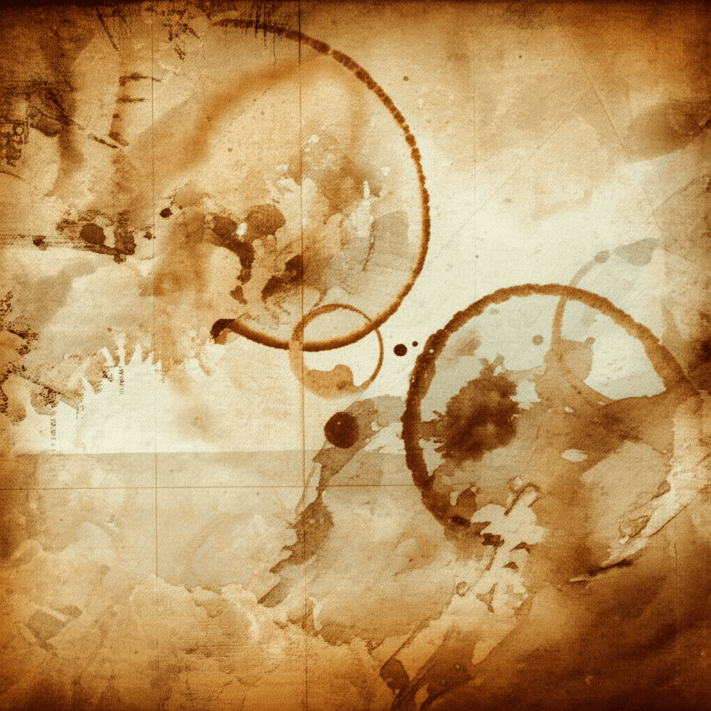 Tattered Map with Coffee Rings 2