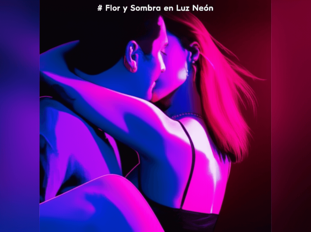 Flor y Sombra en Luz Neón 2