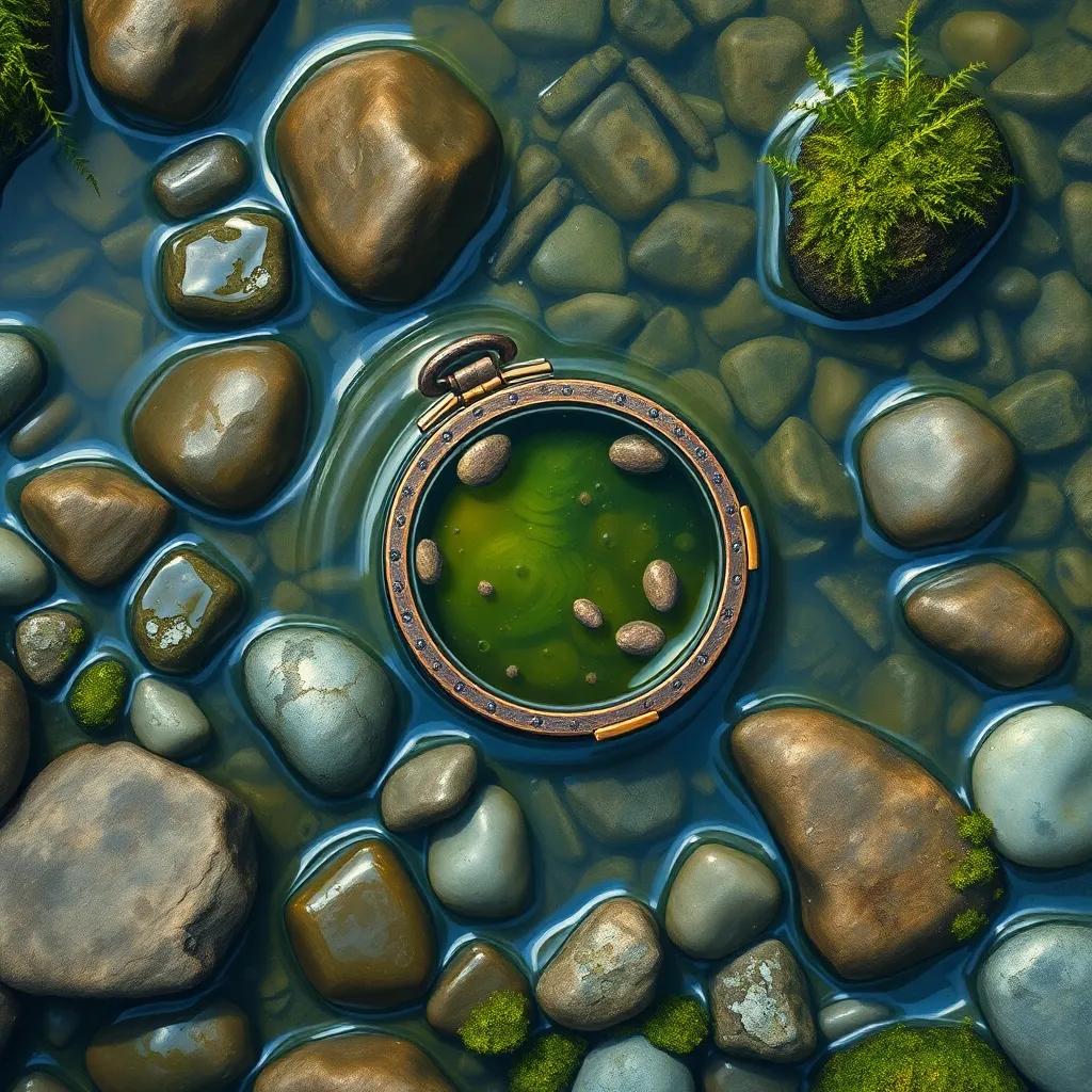 Stone-Lit Stream Sunrise 1