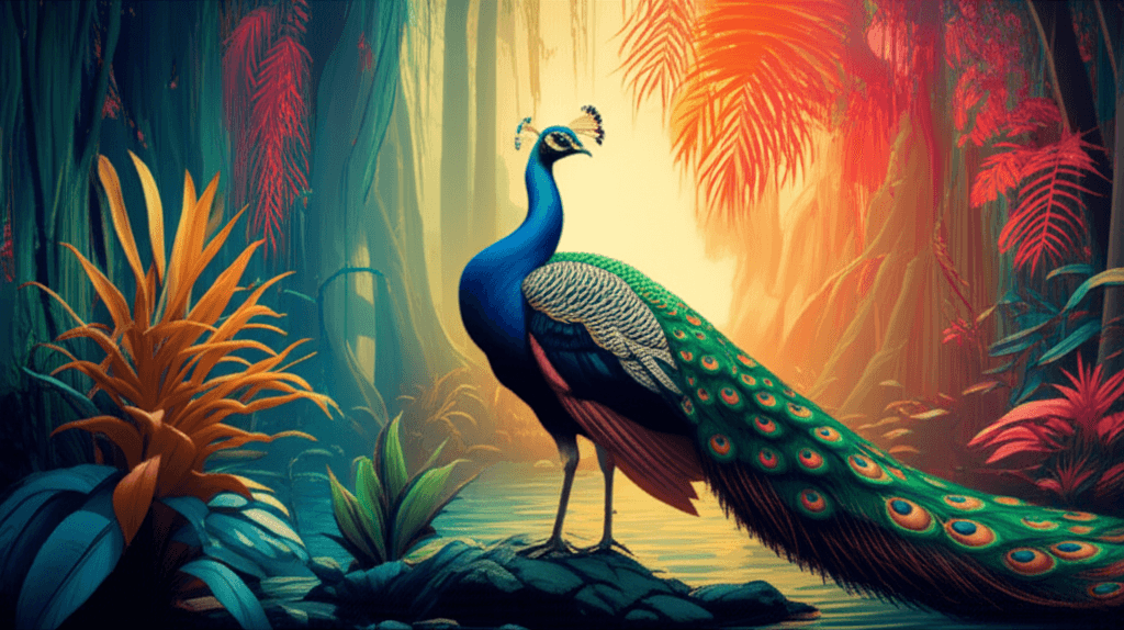 Peacock Call at Dawn 2