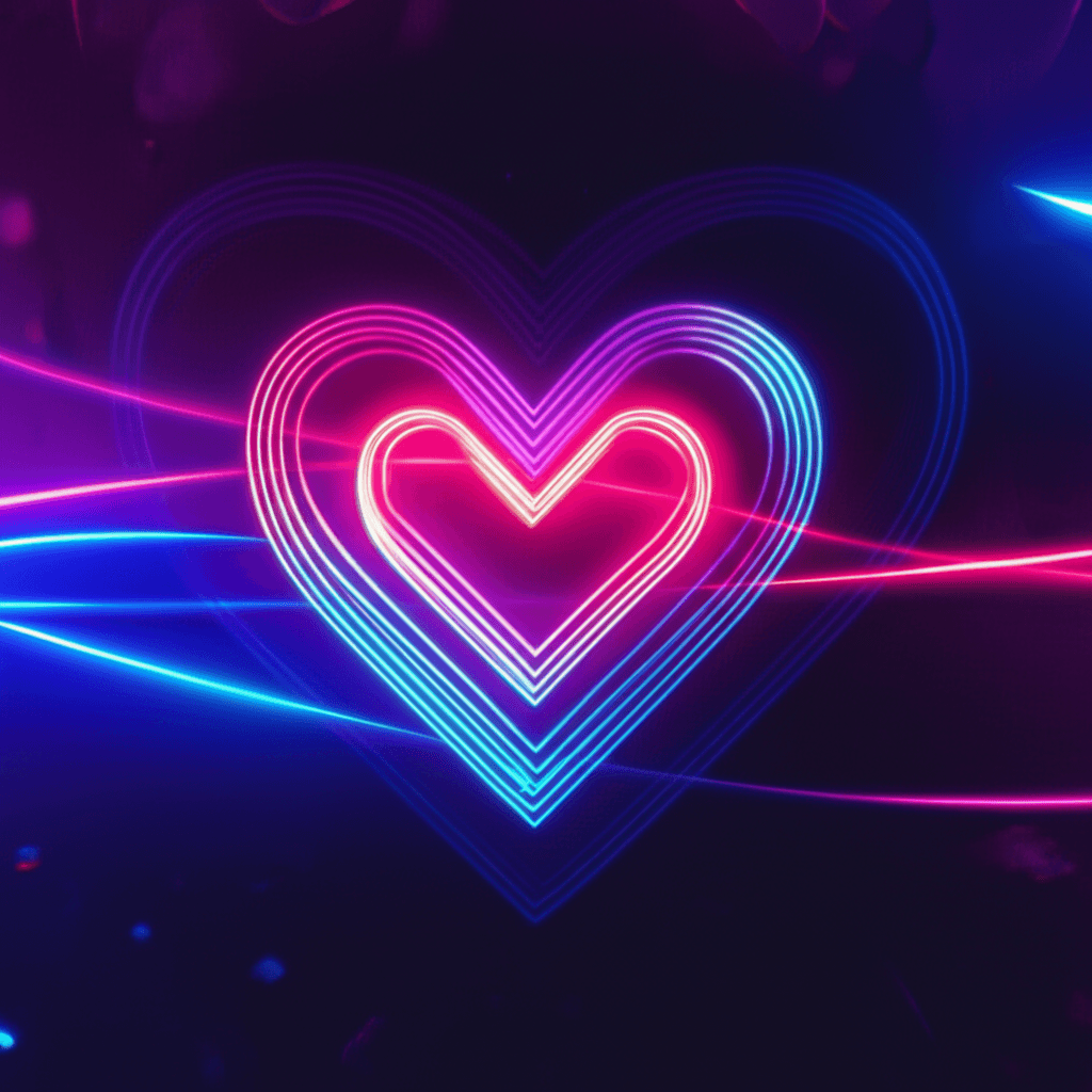 Neon Hearts On Fire Tonight 1