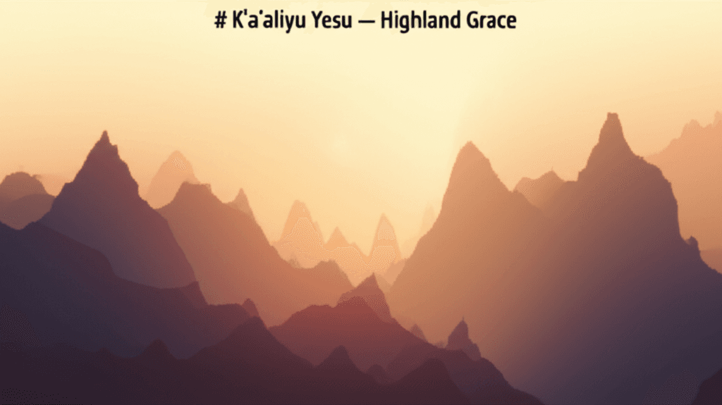 K'a'aliyu Yesu — Highland Grace 1