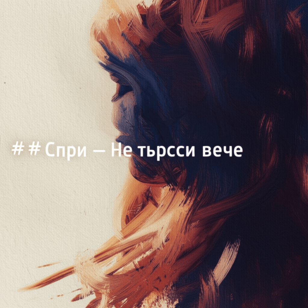 Спри — Не ме търси вече 1