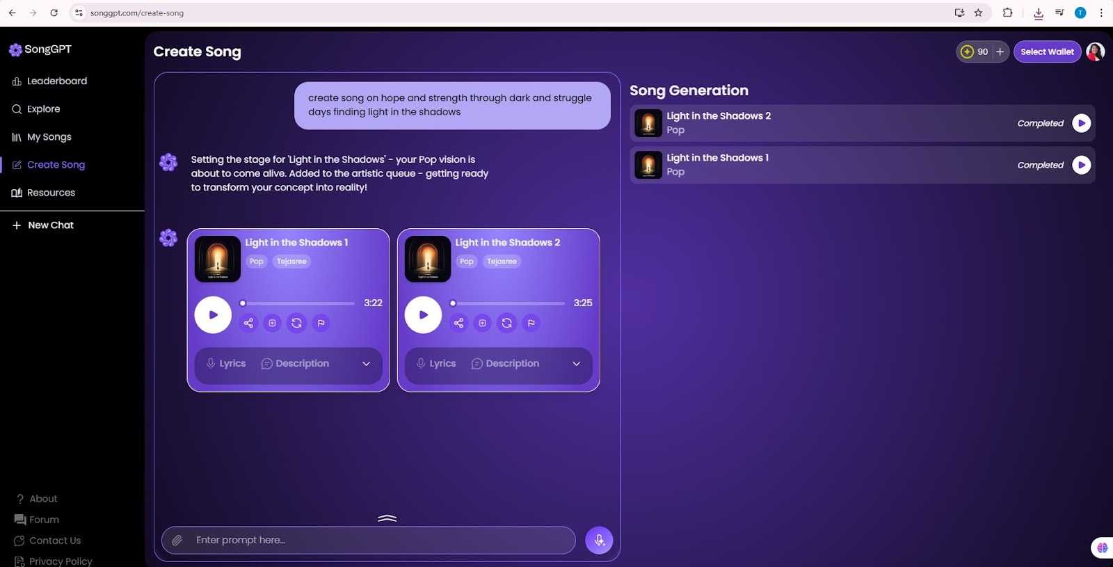 AI Songwriting Process