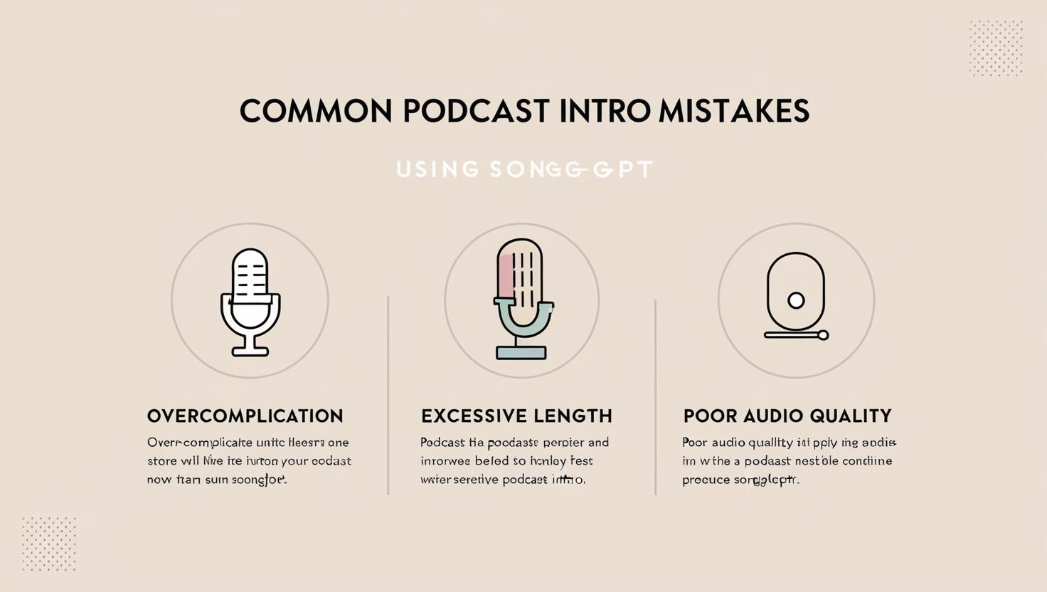 Common mistakes in podcast intro creation